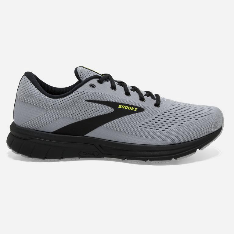 Brooks Men's Signal 3 Road Running Shoes Singapore - Grey/Black/Evening Primrose (32804-AZUP)